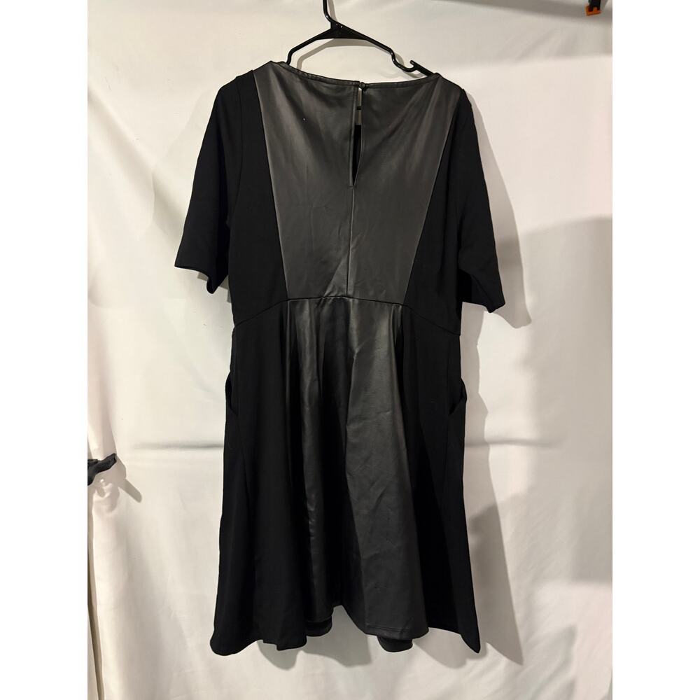 Torrid Black Faux Leather Skater Dress 1X (14-16) - Picture 9 of 9